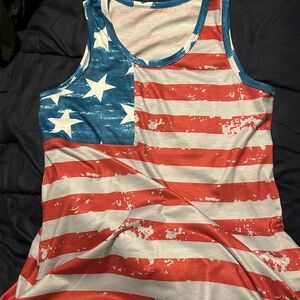 Patriotic American Flag Tank Top